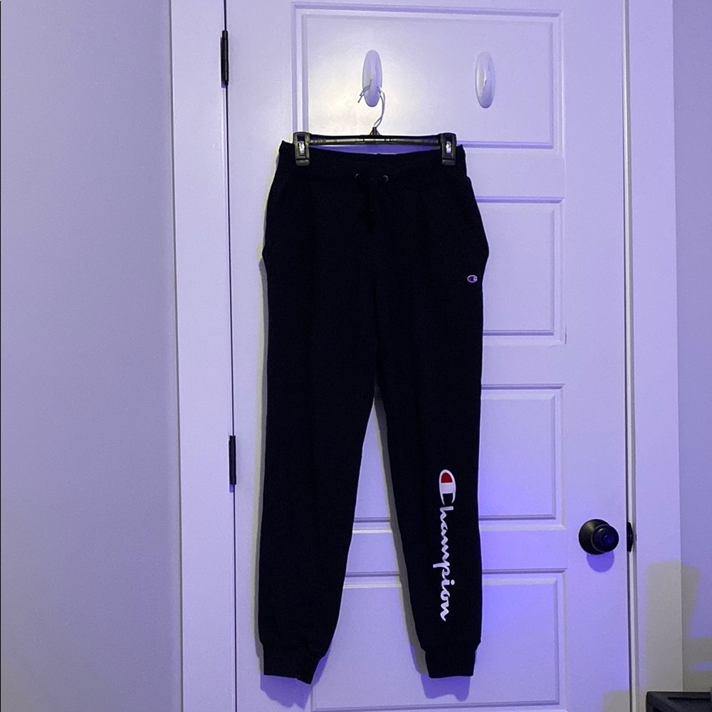 Women’s Champion Black Joggers with Logo
